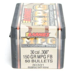 Barnes .308 / 30 150 Grain Multi-Purpose Green Flat Base Bullet (50 Ct.)