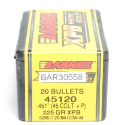 Barnes .451 / 45 Colt 225 Grain X Pistol Bullet (20 Ct.)