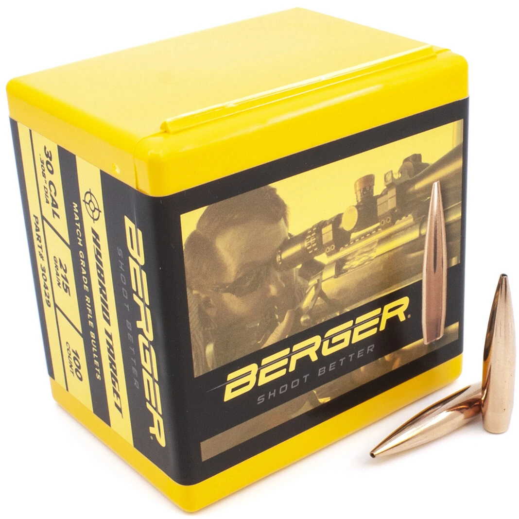 Berger .308 / 30 215 Grain Hybrid Target (100 Ct.) 3 Berger .308 / 30 215 Grain Hybrid Target (100 Ct.)