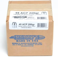 Berrys .452 / 45 200 Grain Hollow Point (500 Ct.)