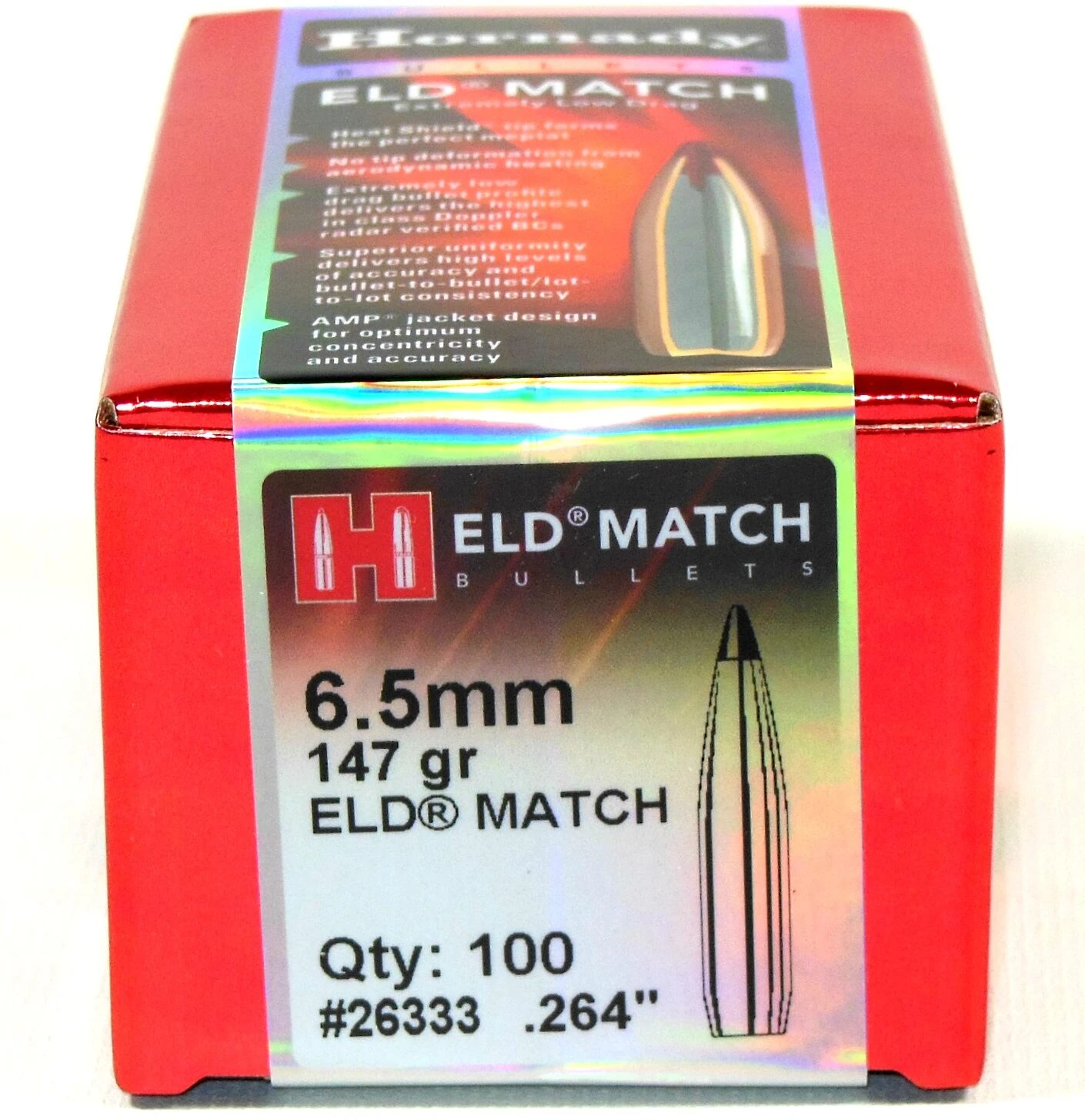 Hornady .264 / 6.5mm 147 Grain ELD-M (Extremely Low Drag Match) (100 Ct.) 3 Hornady .264 / 6.5mm 147 Grain ELD-M (Extremely Low Drag Match) (100 Ct.)