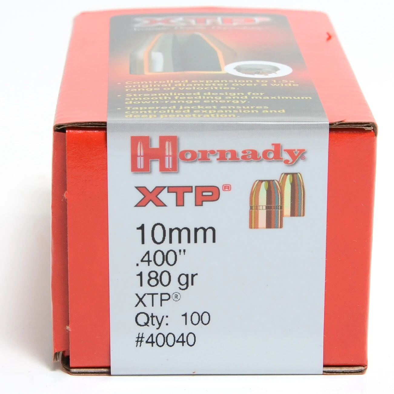 Hornady .400 / 40-10mm 180 Grain XTP Hollow Point (eXtreme Terminal Performance) (100 Ct.)