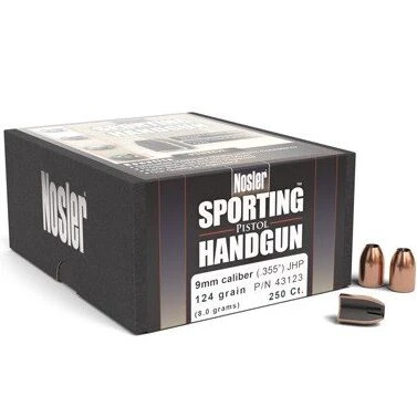 Nosler .355 / 9mm 124 Grain Jacketed Hollow Point (250 Ct.)