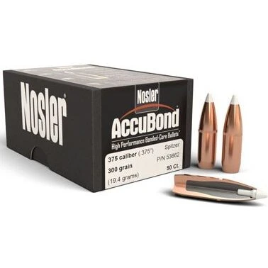 Nosler .375 / 36 300 Grain Spitzer Point Accubond (50 Ct.) 3 Nosler .375 / 36 300 Grain Spitzer Point Accubond (50 Ct.)