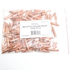 Prvi .264 / 6.5mm 139 Grain Full Metal Jacket Boat Tail (100 Ct.)